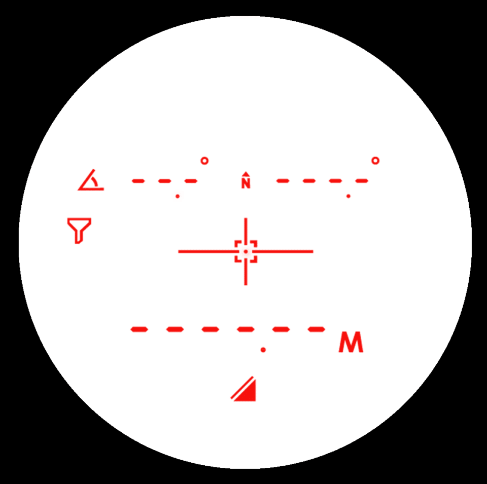 Scope shot of the TruPulse 360i ready-to-measure screen with Filter Mode active