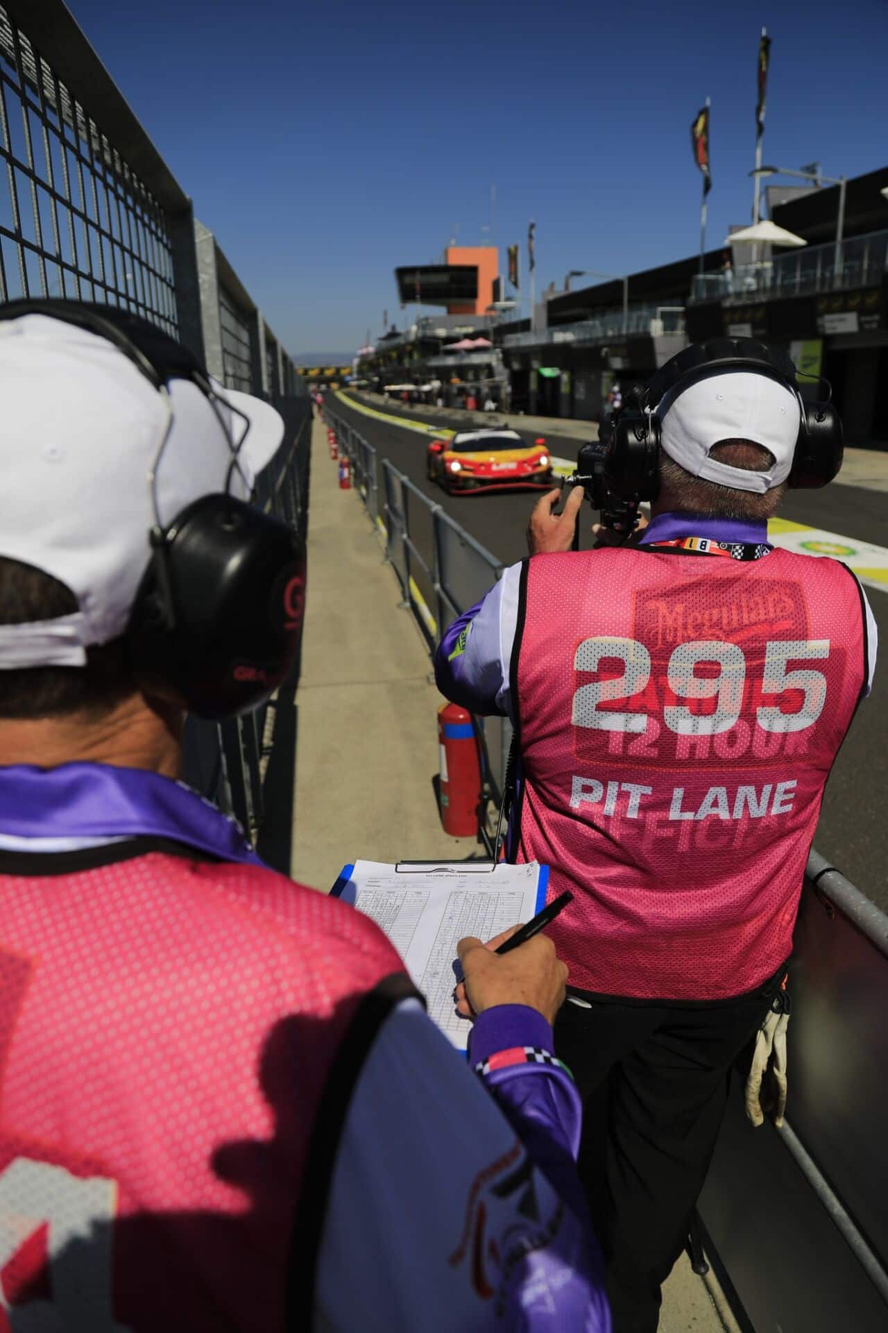 UltraLyte lidar unit records a racer's pit lane speed during the 2025 Bathurst 12 Hour.